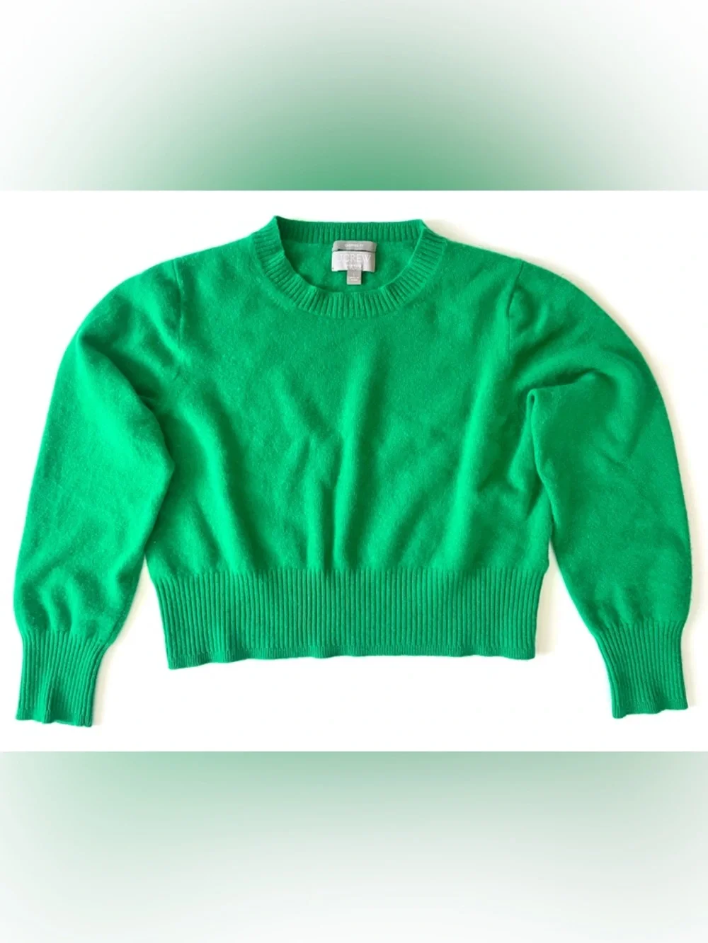 J. Crew Green Crewneck Sweater